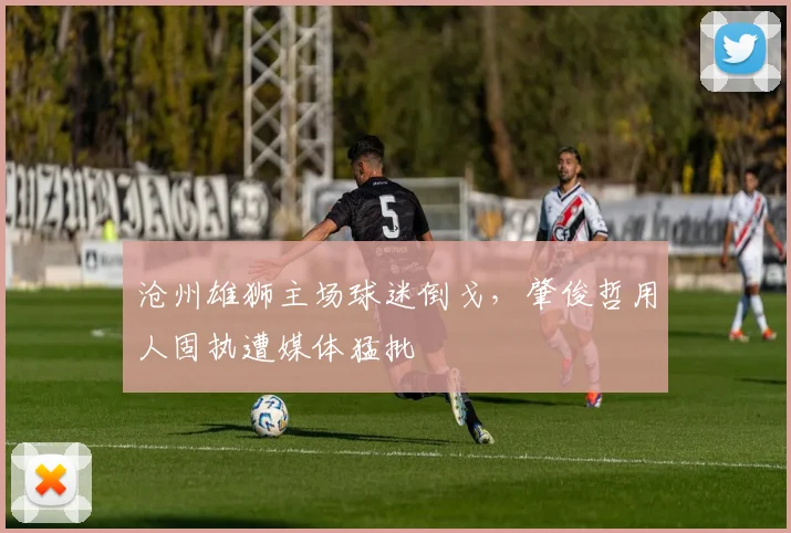 沧州雄狮主场球迷倒戈，肇俊哲用人固执遭媒体猛批